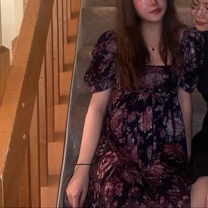 urban outfitters velvet babydoll dress